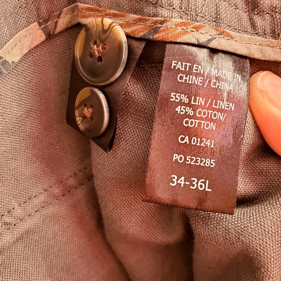 Le 31 Men's Grey Linen & Cotton Pants Size W34 L36 - Picture 6 of 11